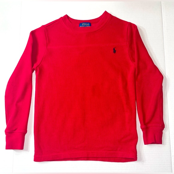 Polo Ralph Lauren Other - Polo Ralph Lauren Shirt Boys 6 Red Long Sleeve Logo Preppy Classic Traditional